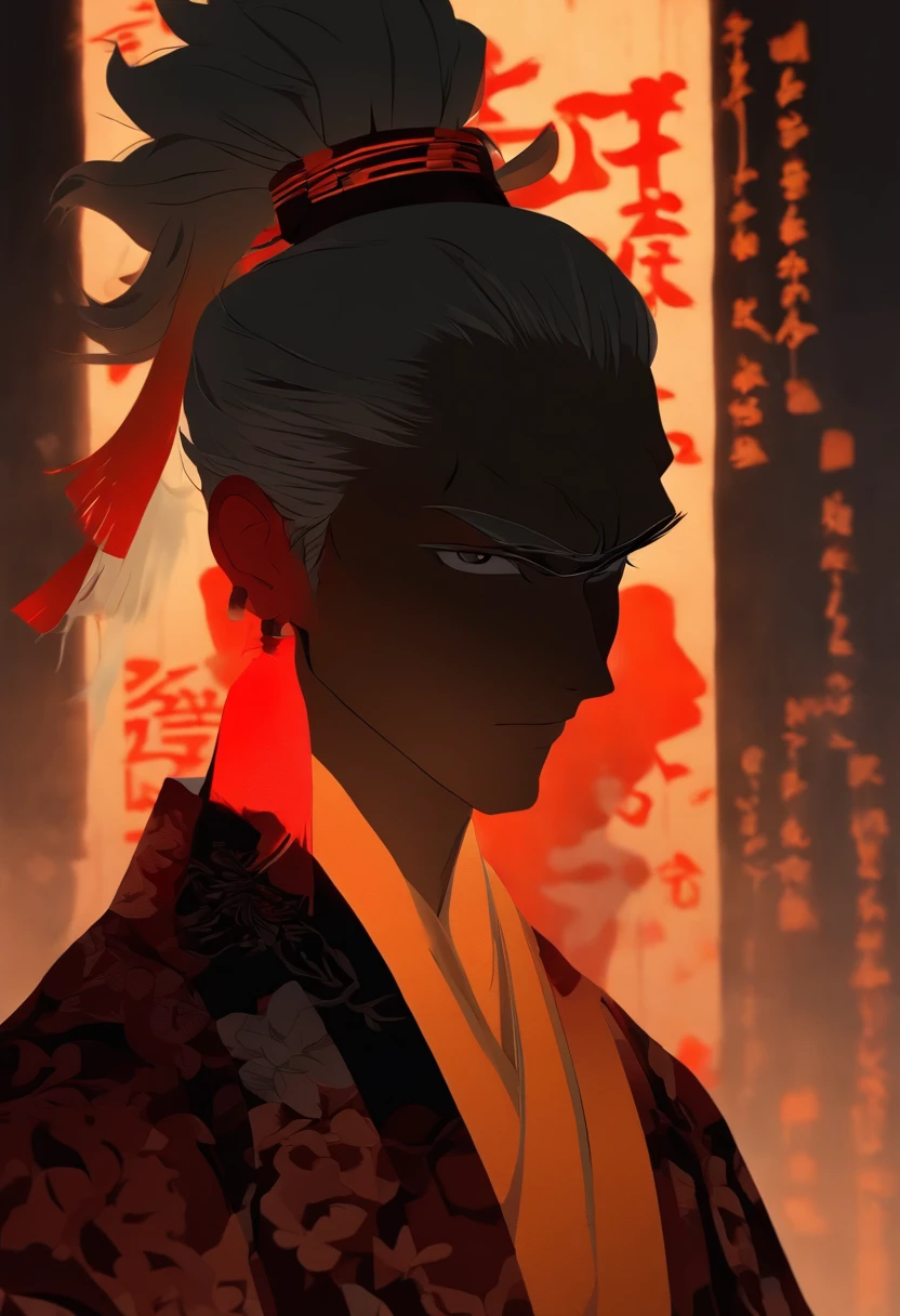 (Silhouette art, incision:1.6) (((arte em papel cortado, A world where only black exists:1.3),(( profile:1.2)), White, Clear and beautiful face, Full moon background,Game characters, East Asian character design, beautiful accessories, beautiful patterns, solo, 1boy, long hair, male focus, white hair, standing, full body, gradient, gradient background, chinese clothes, grey background, wide sleeves, looking at viewer, tassel, long sleeves, ponytail, Hasselblad, Ultra-Wide Angle, foreshortening, UHD, award winning, UHD, Masterpiece masterpiece, ccurate, Anatomically correct, High details, Best quality, 8K, hyper HD, Award-Awarded, hyper HD,