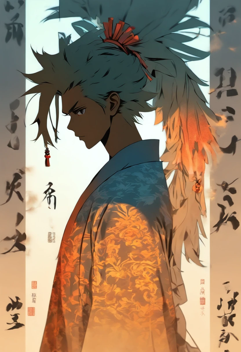 (Silhouette art, incision:1.6) (((arte em papel cortado, A world where only black exists:1.3),(( profile:1.2)), White, Clear and beautiful face, Full moon background,Game characters, East Asian character design, beautiful accessories, beautiful patterns, solo, 1boy, long hair, male focus, white hair, standing, full body, gradient, gradient background, chinese clothes, grey background, wide sleeves, looking at viewer, tassel, long sleeves, ponytail, Hasselblad, Ultra-Wide Angle, foreshortening, UHD, award winning, UHD, Masterpiece masterpiece, ccurate, Anatomically correct, High details, Best quality, 8K, hyper HD, Award-Awarded, hyper HD,