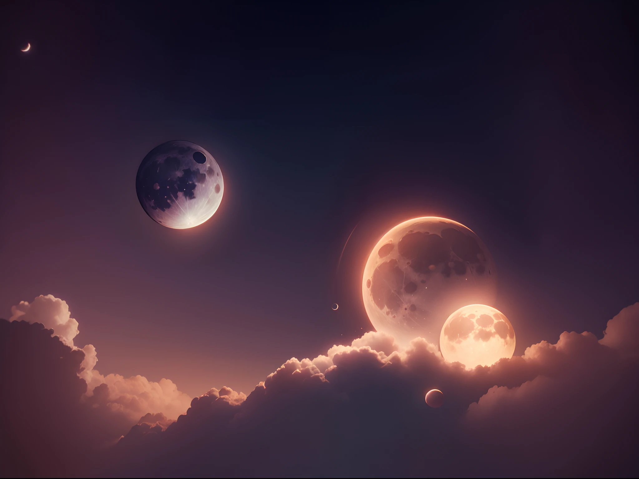 Moon side universe logo and cool look