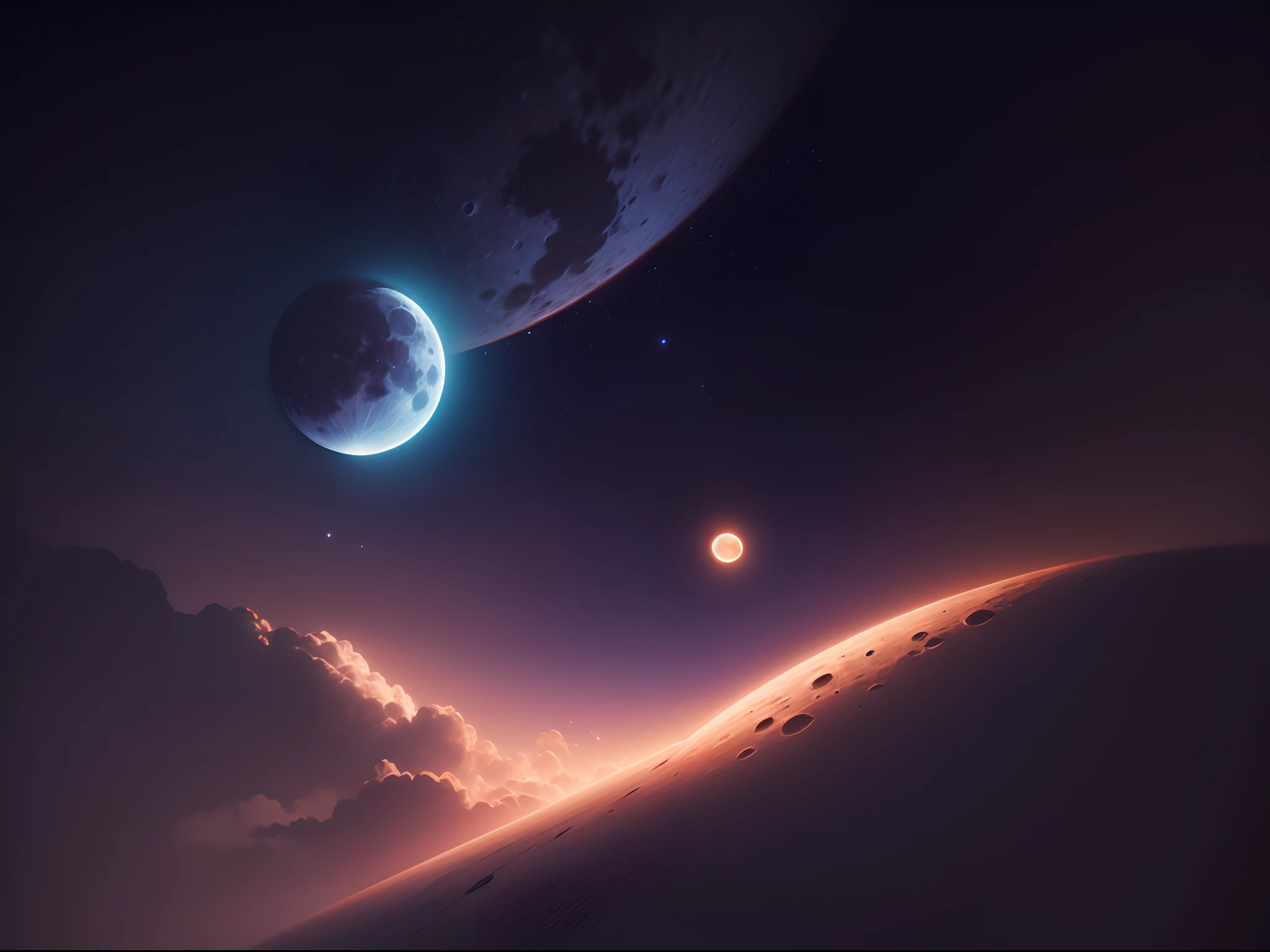 Moon side universe logo and cool look