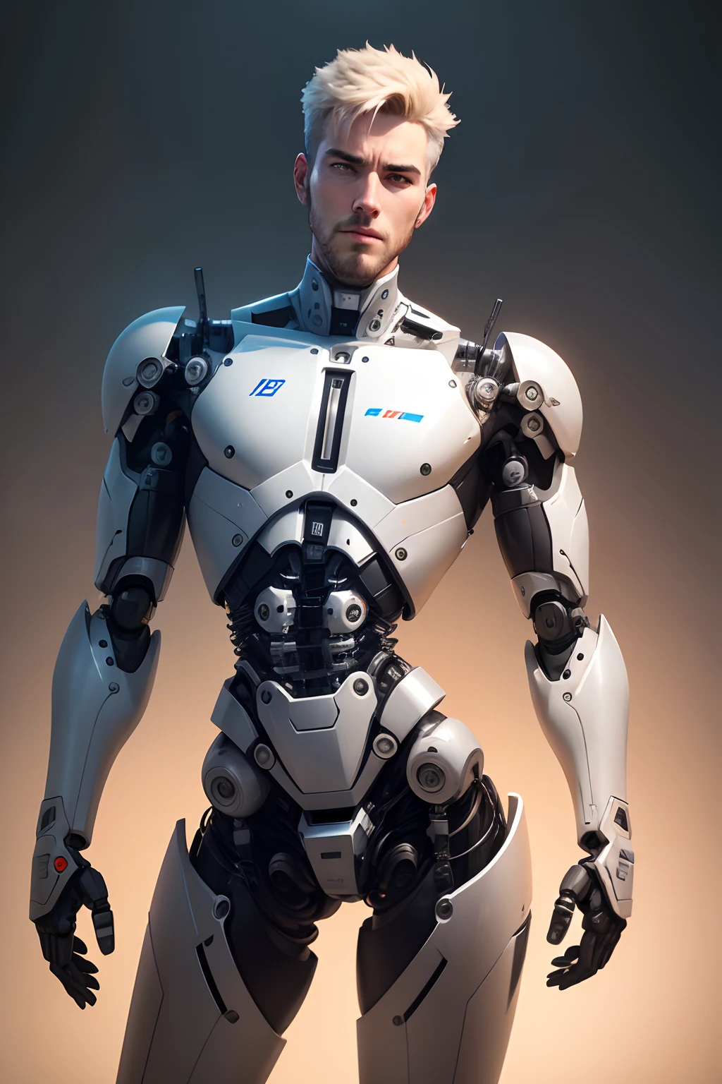 man with robotic limp parts
