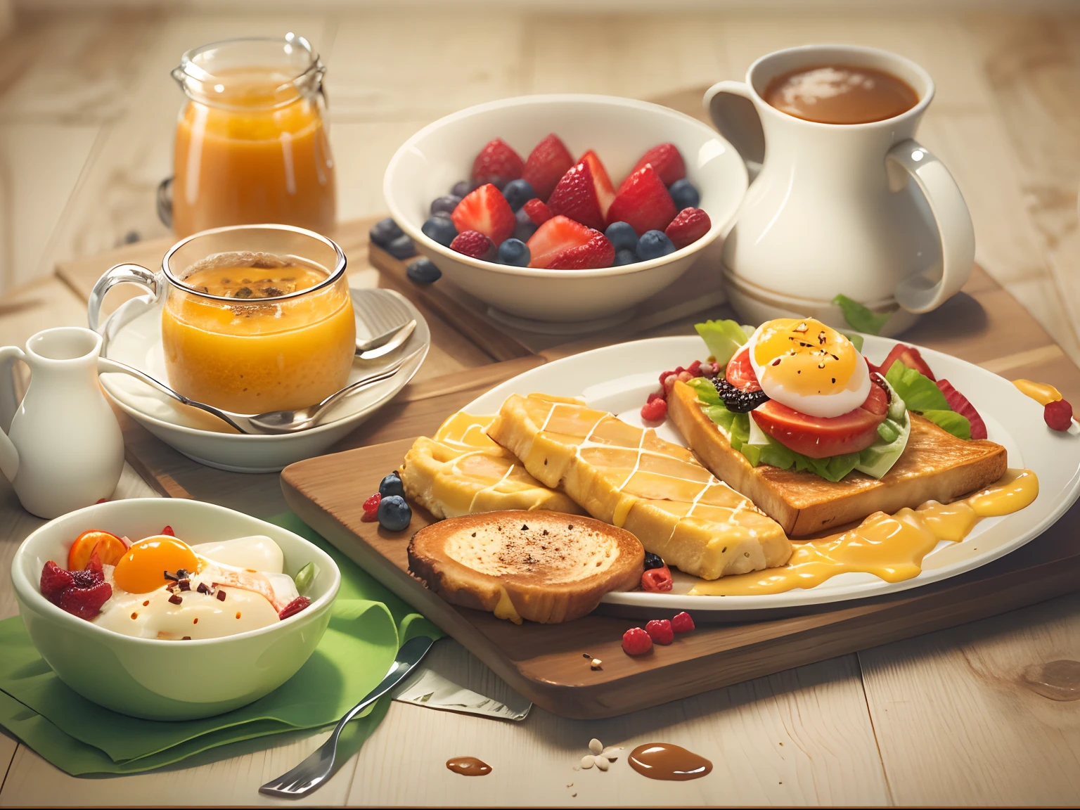 Western style breakfast