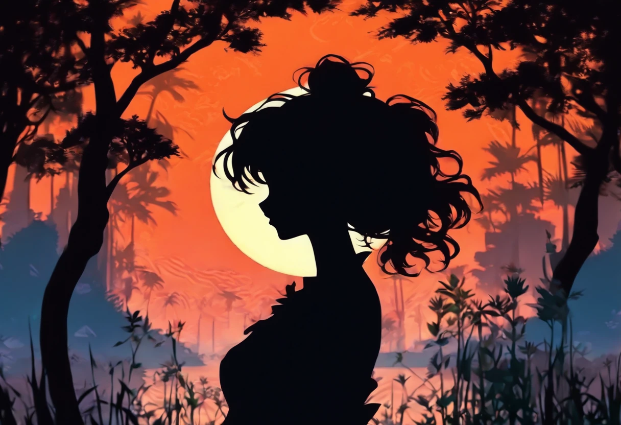 (Silhouette Art,cutouts:1.6)
(((Paper cutting art,A world where only black exists:1.3)
(Cowboy Shot),1 girl,Solo,
(Girl with a fan,profile:1.2),
Romper
(Windy steppe)
Textured glass background,Tarot card atmosphere