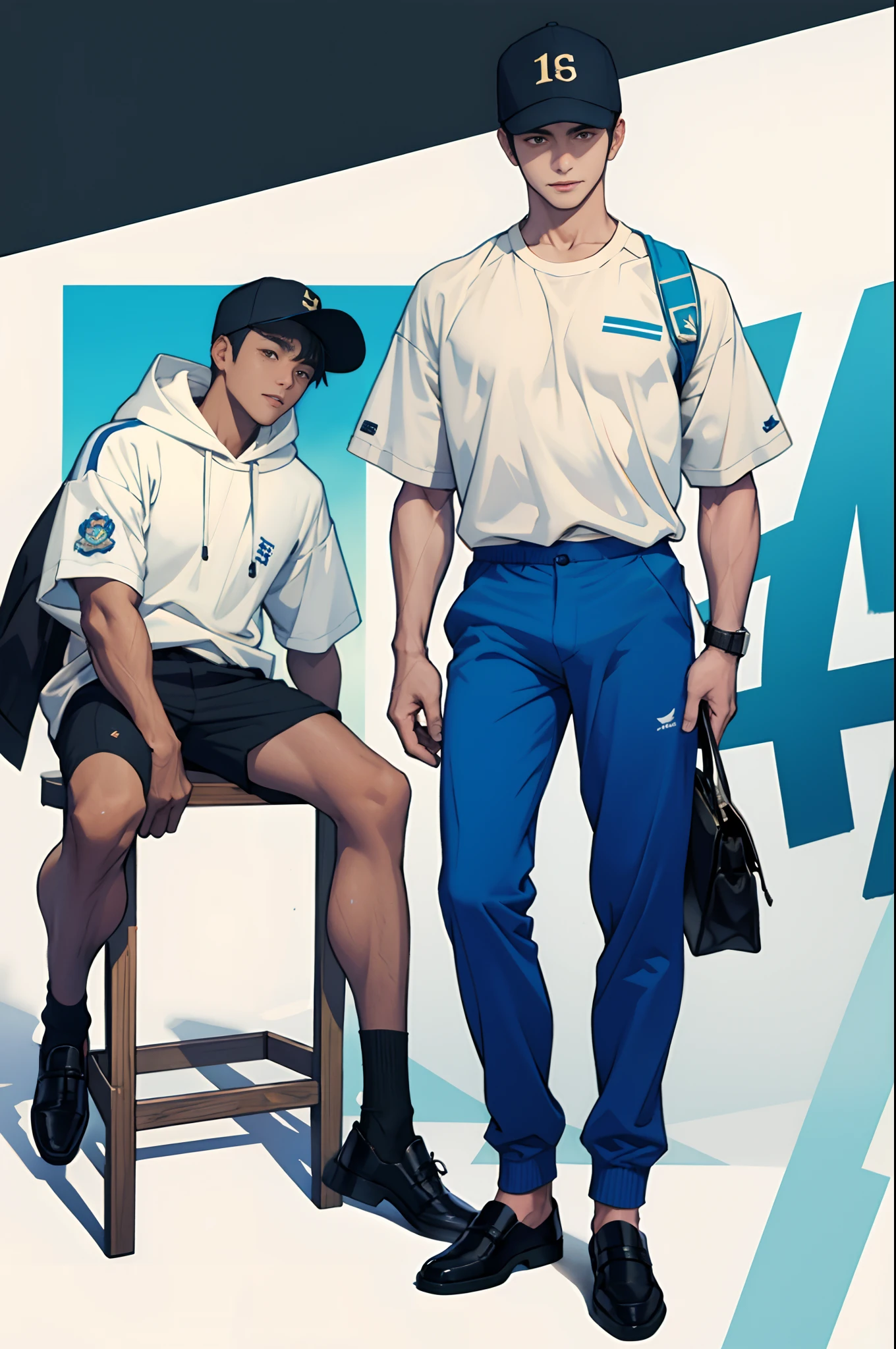(tmasterpiece,超高分辨率,16k UHD,high qulity),low tune,commute,ads,tvp,standing on your feet,looking at viewert,tmasterpiece,pretty, Strong, musculature, department store,sitted,(Upright brown super short hair),Black eyes,ssmile,vogue, Korean fashion, Seoul,(small heads),Precise anatomy,Precise hand structure, espadrilles, Casual Fashion, wristwatch, Hoodies, espadrilles, Sportswear, baseball cap,Unity 16K wallpaper,concept-art,One guy,8K eyes,(((Mature male))),(short detailed hair),Work pants,(photorealiscic face:1.8),broad shoulder,slips,(full bodyesbian:1.6),Male 24,