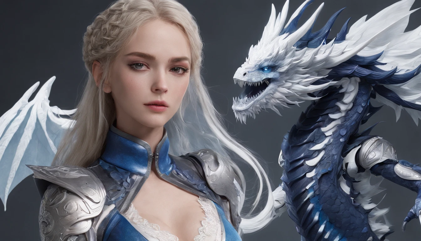 Cirilla Fiona Elen Riannon,Highest image quality,Outstanding details,超高分辨率,(Fidelity:1.4), Favor the details,closeup cleavage,The background is a scene of a cosmic celestial body,High-tech dragon knight mech,He has a delicate and beautiful face,((Blue-white flying semi-mechanical fuselage:1.8)),high-tech weapon,Raised sexy,frontage,cyber punk perssonage,Futuristic,mechanically aesthetic,Virtual Engine 5,Perfect detail rendering,rendering by octane,hyper HD