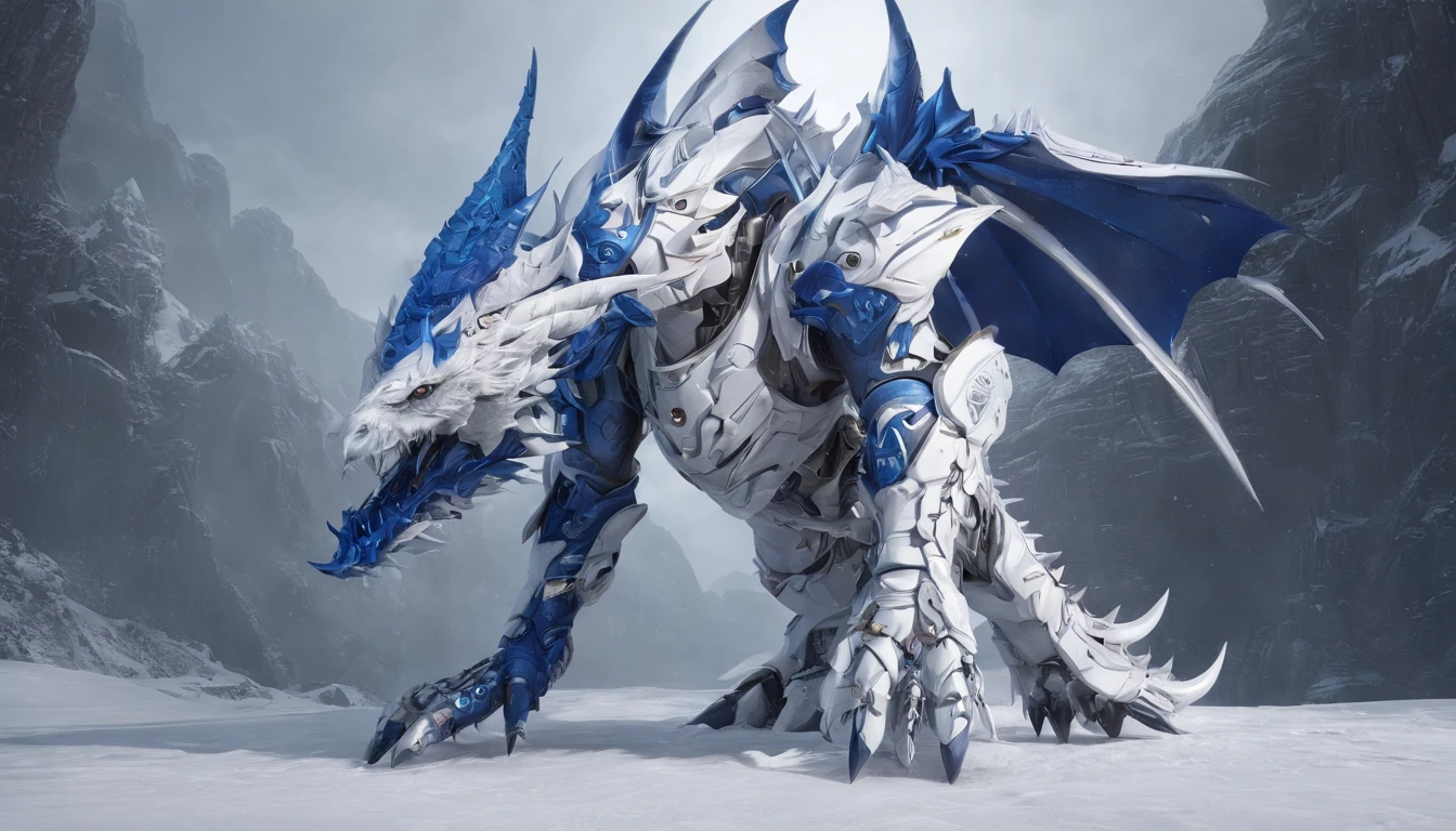 Luna Freya Knox Frey,Highest image quality,Outstanding details,超高分辨率,(Fidelity:1.4), Favor the details,closeup cleavage,Ride a dragon,High-tech dragon knight mech,He has a delicate and beautiful face,((Blue-white flying semi-mechanical fuselage:1.8)),Raised sexy,frontage,Cidade futuristica,Snow,themoon,mechanically aesthetic,Virtual Engine 5,Perfect detail rendering,rendering by octane,hyper HD