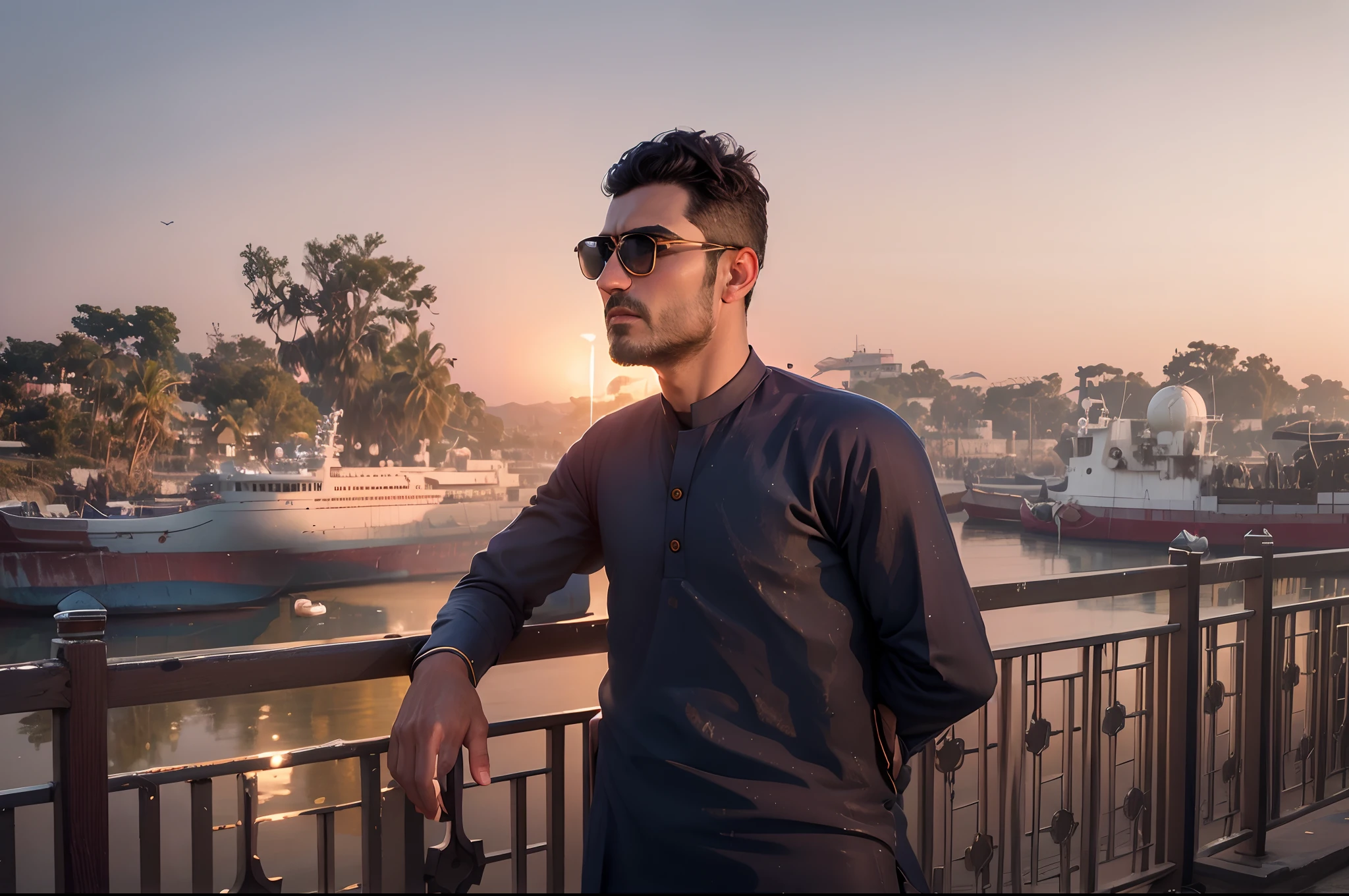Background change with Ship in Sea..clothes change in Pakistan navy ..4kresult