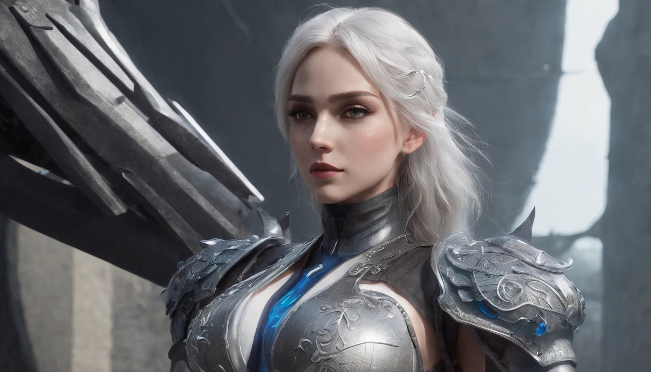 Cirilla Fiona Elen Riannon,Highest image quality,Outstanding details,超高分辨率,(Fidelity:1.4), Favor the details,closeup cleavage,Ride a dragon,High-tech dragon knight mech,He has a delicate and beautiful face,((Blue-white flying semi-mechanical fuselage:1.8)),Raised sexy,frontage,Cidade futuristica,mechanically aesthetic,Virtual Engine 5,Perfect detail rendering,rendering by octane,hyper HD