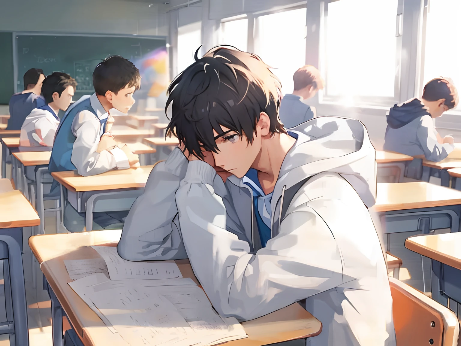 Boy in a classroom