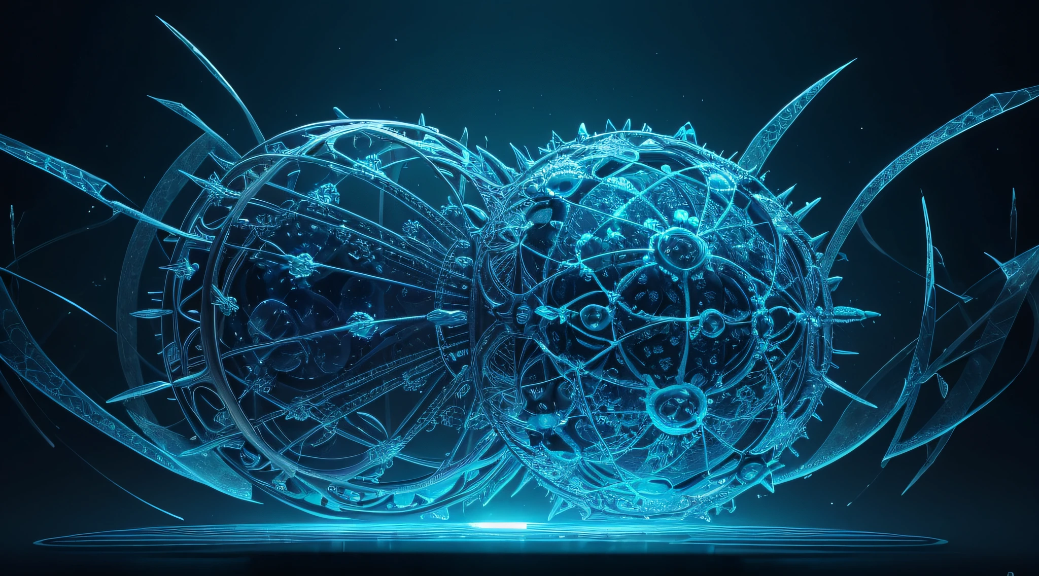 (best quality,4k,8k,highres,masterpiece:1.2),ultra-detailed,(realistic,photorealistic,photo-realistic:1.37),intricate,detailed,unknown virus,deadly pandemic,molecular level,unique structure,virus structure,virus particles,complex organization,scientific study,medical research,concentric pattern,spiky protrusions,S-shaped formation,nano scale,highly contagious,deadly symptoms,protein spikes,membrane envelope,cellular attachment,genetic material,helix shape,replication process,atypical morphology,isolated specimen,scientific breakthrough,luminescent glow,translucent texture,biological anomaly,colorful fluorescence,intense magnification,scientific elegance,True-to-life depiction,vivid colors,artistic interpretation,HDR,color contrast,subtle gradient lighting,soft shadows,visually captivating,scientific accuracy,impressive level of detail,overwhelming complexity.