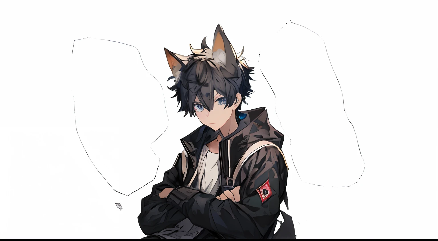 Blue eyes、Full-body character design