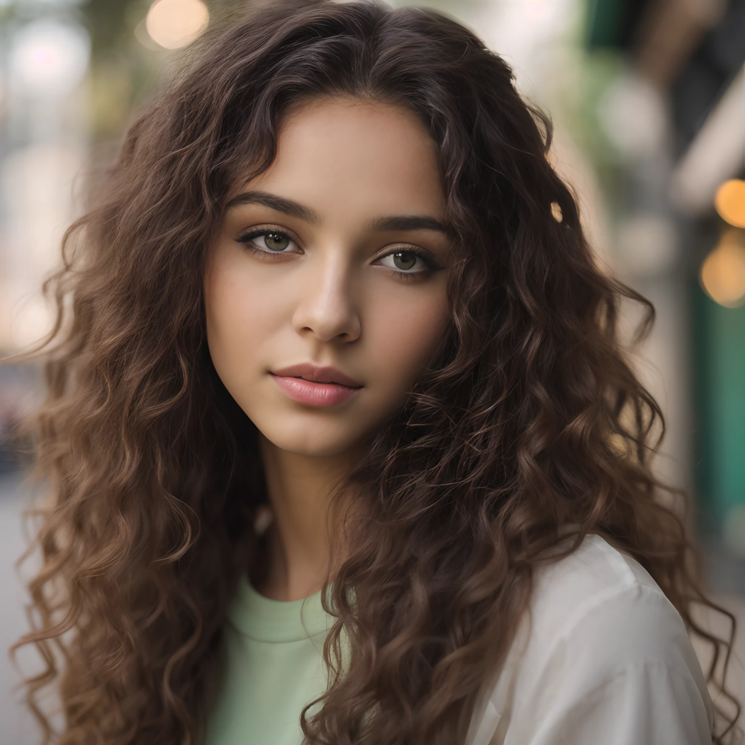 Girl with long curly hair and green eyes, mulher jovem bonita, foto retrato suave 8 k, mulher jovem muito bonita, Retrato de um modelo bonito, foto de uma mulher bonita, lindo modelo jovem, jovem bonita, mulher bonita jovem, mulher jovem bonito, Retrato Sophie Mudd, infp mulher jovem, modelo feminino bonito, corte de cabelo comprido cacheado