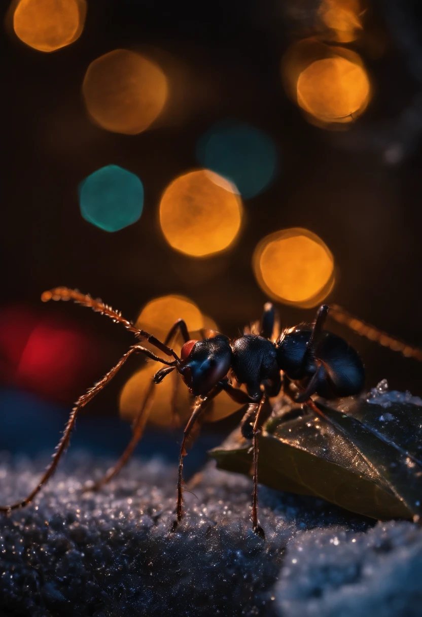 ant in Christmas night