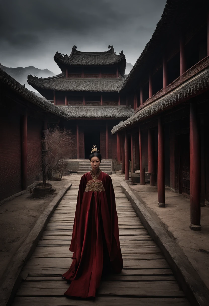 Chinese Royal Prison,wood,dark,desolate,frightened