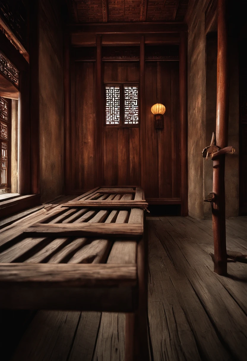 Chinese Royal Prison,wood,dark,desolate,frightened