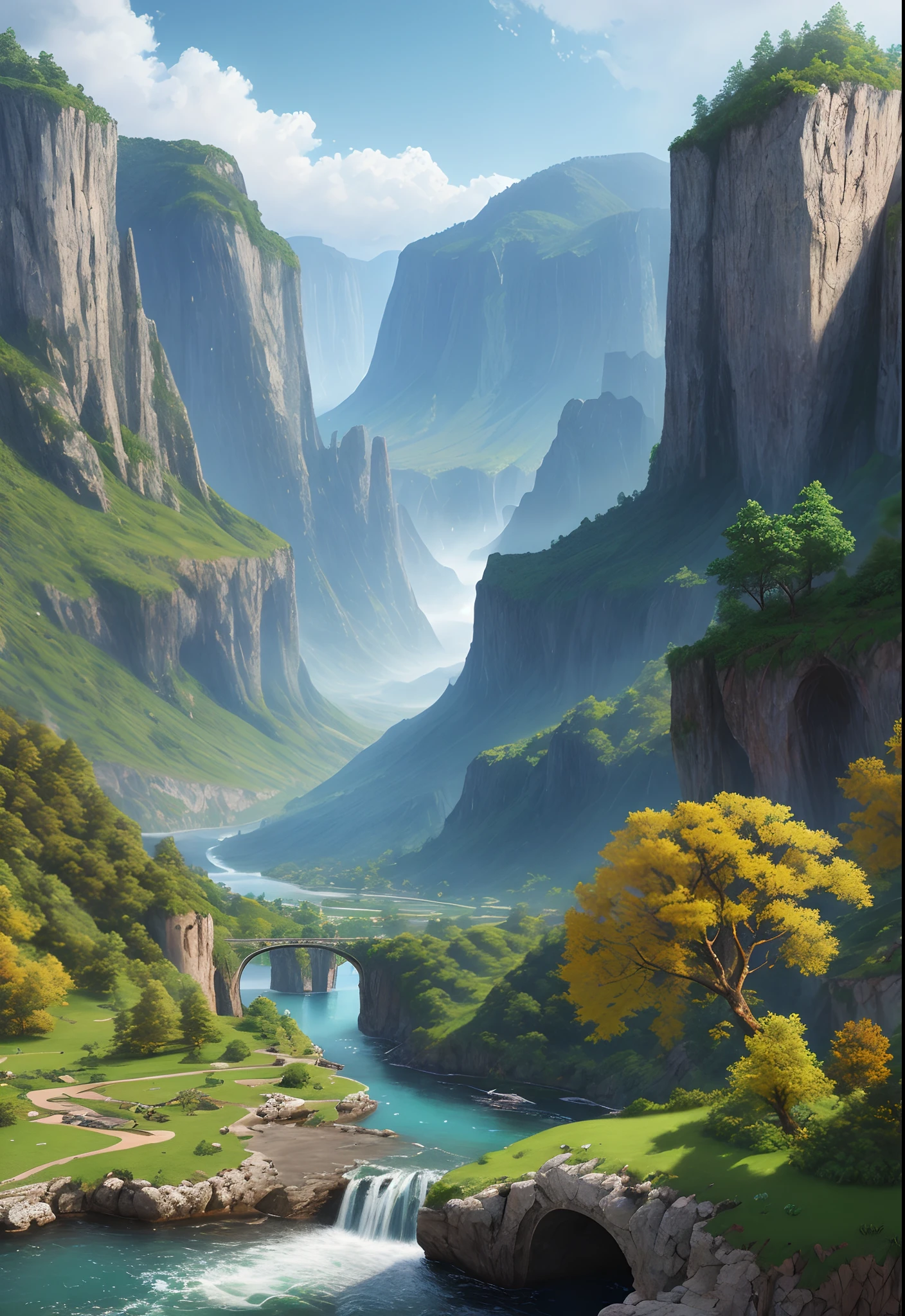 landscape, water, (extremely detailed CG unity 8k wallpaper), most beautiful artwork in the world, professional majestic oil painting, intricate, High Detail, Sharp focus, dramatic, photorealistic painting art