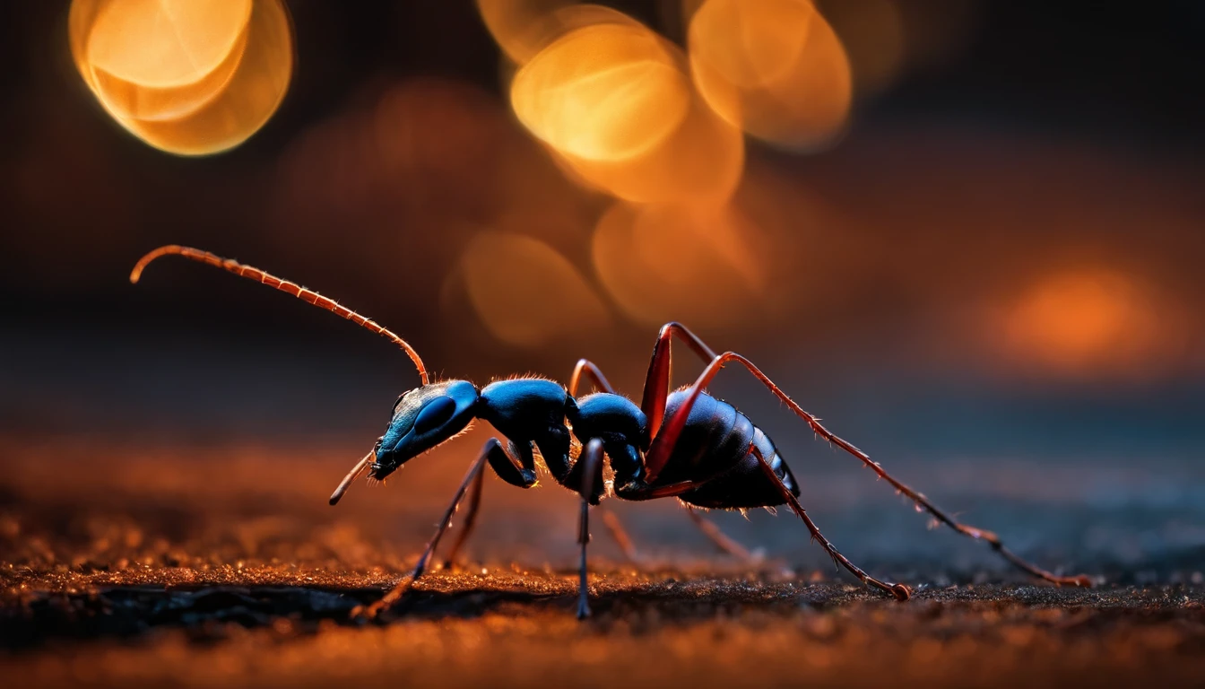 an ant in Christmas night