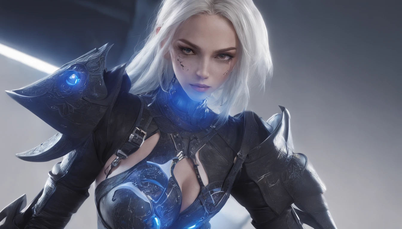Cirilla Fiona Elen Riannon,Highest image quality,Outstanding details,超高分辨率,(Fidelity:1.4), Favor the details,closeup cleavage,Ride a dragon,High-tech dragon knight mech,He has a delicate and beautiful face,((Blue-white flying semi-mechanical fuselage:1.8)),Raised sexy,frontage,Cidade futuristica,mechanically aesthetic,Virtual Engine 5,Perfect detail rendering,rendering by octane,hyper HD
