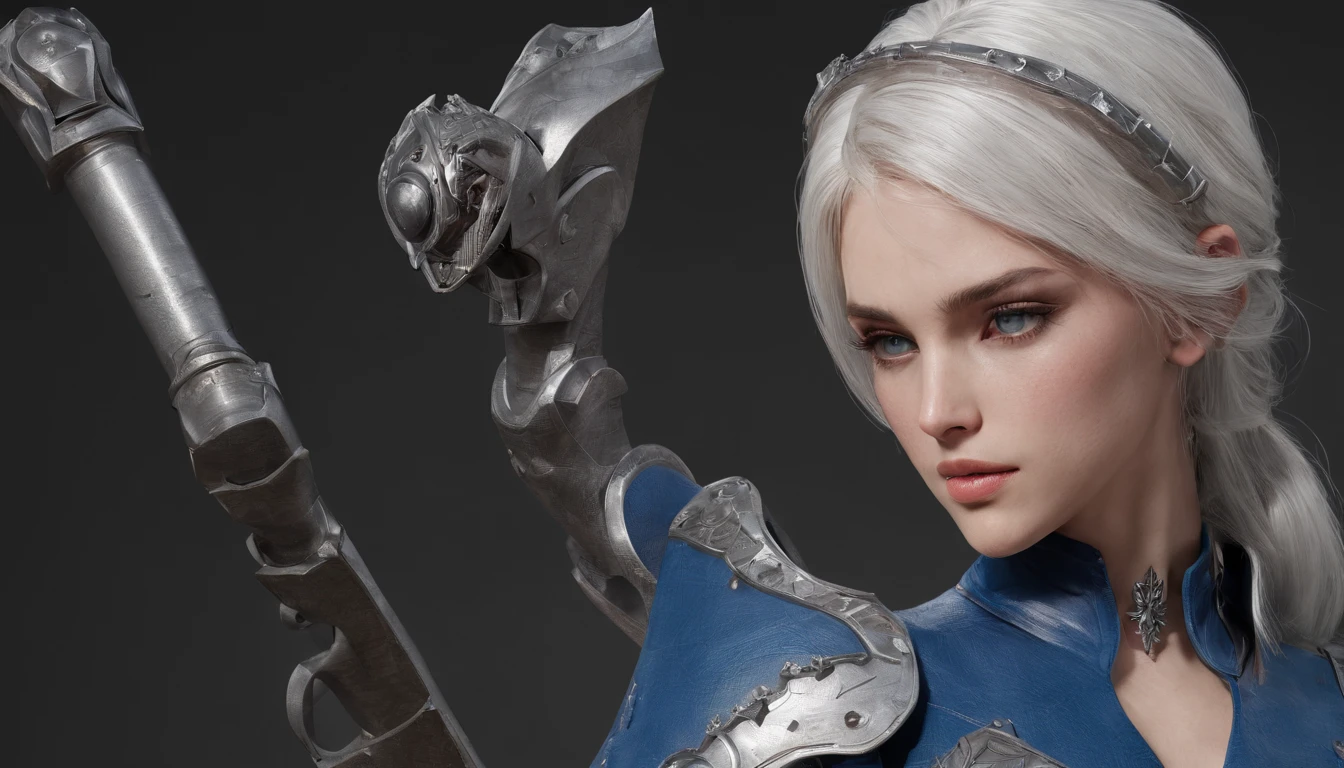 Cirilla Fiona Elen Riannon,Highest image quality,Outstanding details,超高分辨率,(Fidelity:1.4), Favor the details,closeup cleavage,Ride a dragon,High-tech dragon knight mech,He has a delicate and beautiful face,((Blue-white flying semi-mechanical fuselage:1.8)),Raised sexy,frontage,Cidade futuristica,mechanically aesthetic,Virtual Engine 5,Perfect detail rendering,rendering by octane,hyper HD