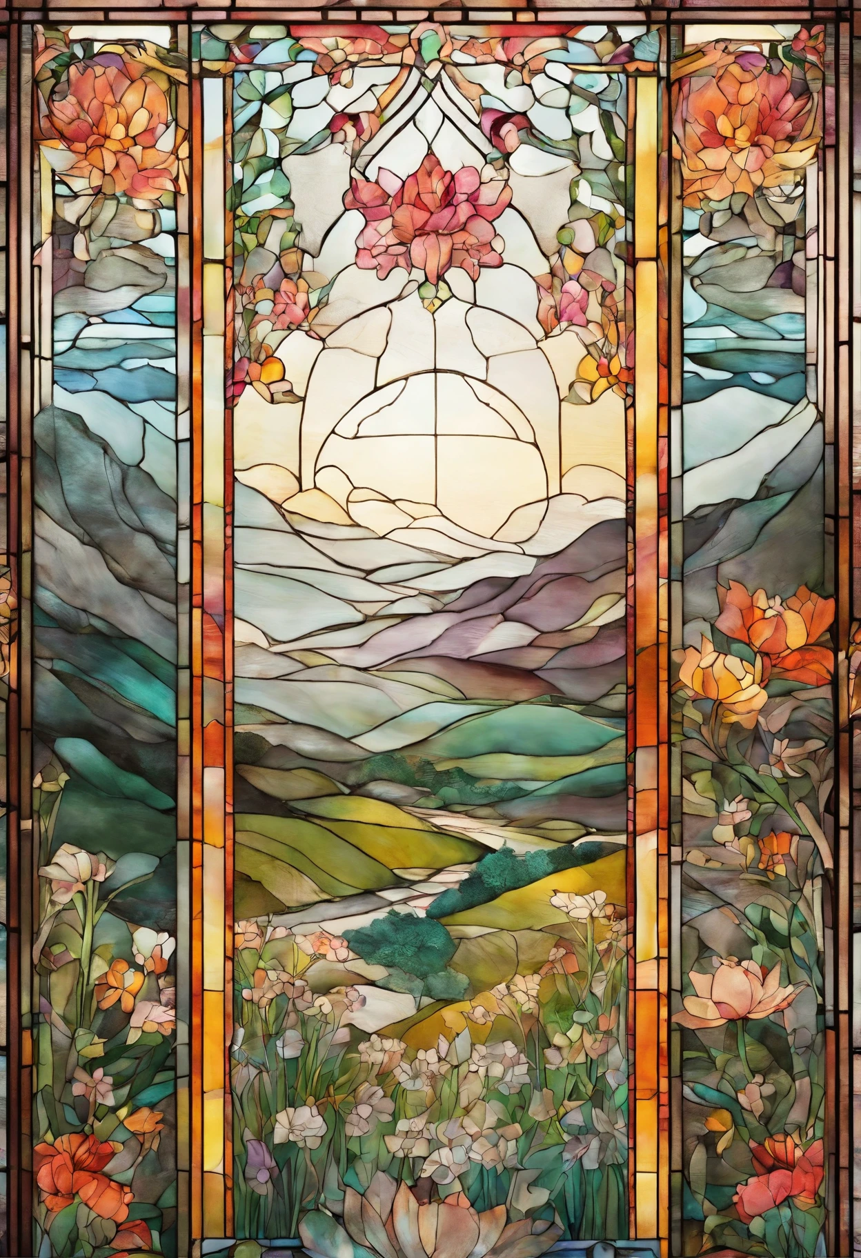 Field with beautiful flowers (close-up cleavage), meditate, Zazen, A meditative (Chinese landscape painting), (ink and watercolor painting), (8k wallpaper), (Light and Shadow Effect), rendering by octane, White balance design, Extremely detailed image representation, Wide angles, depth of fields, masterpiece, realistic, beautifully portrayed, a detailed, accurate, Masterpieces, masterpiece”