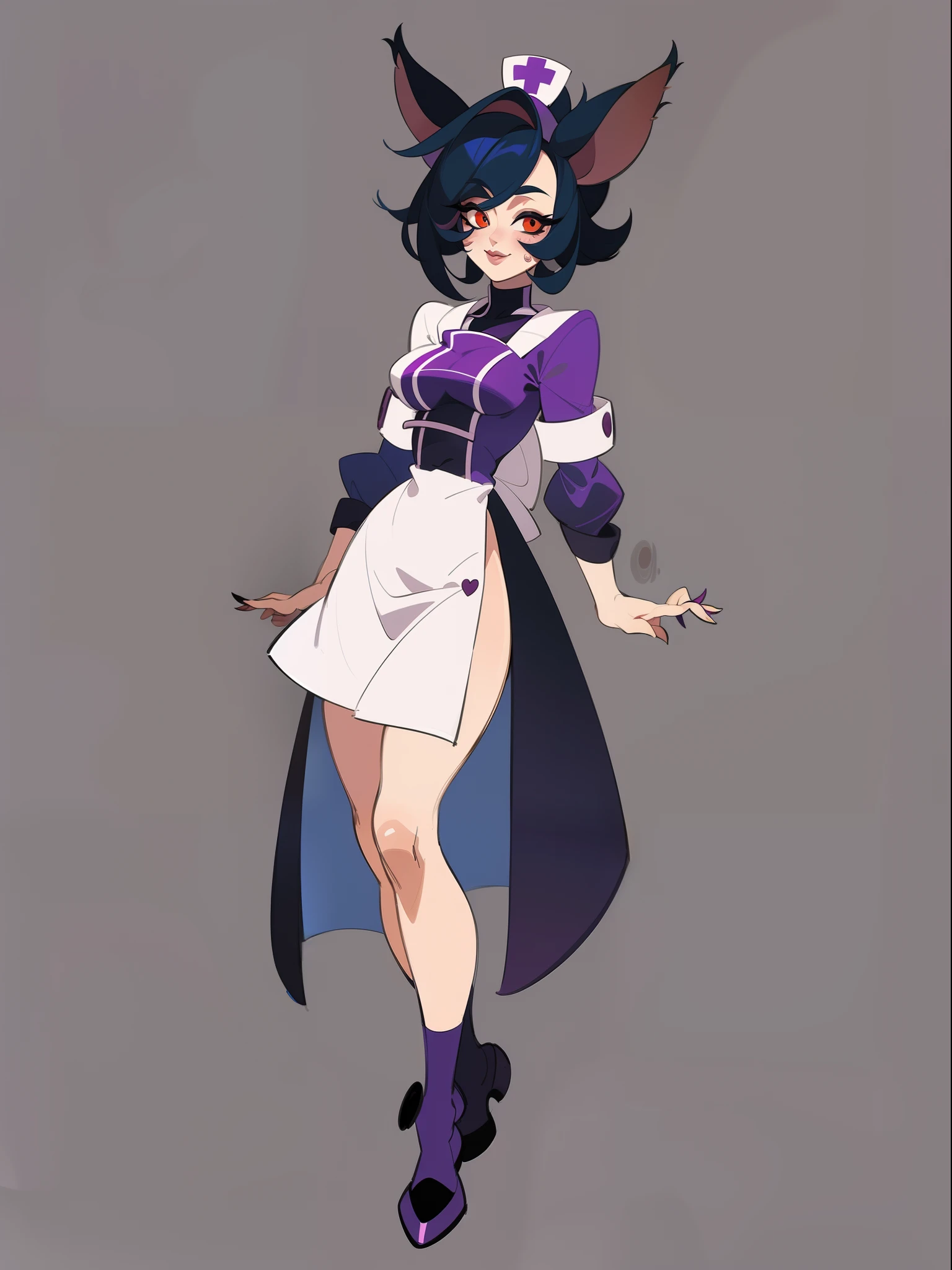 character concept adopt, female cute (yordle) , fullbody dress  (nurse)