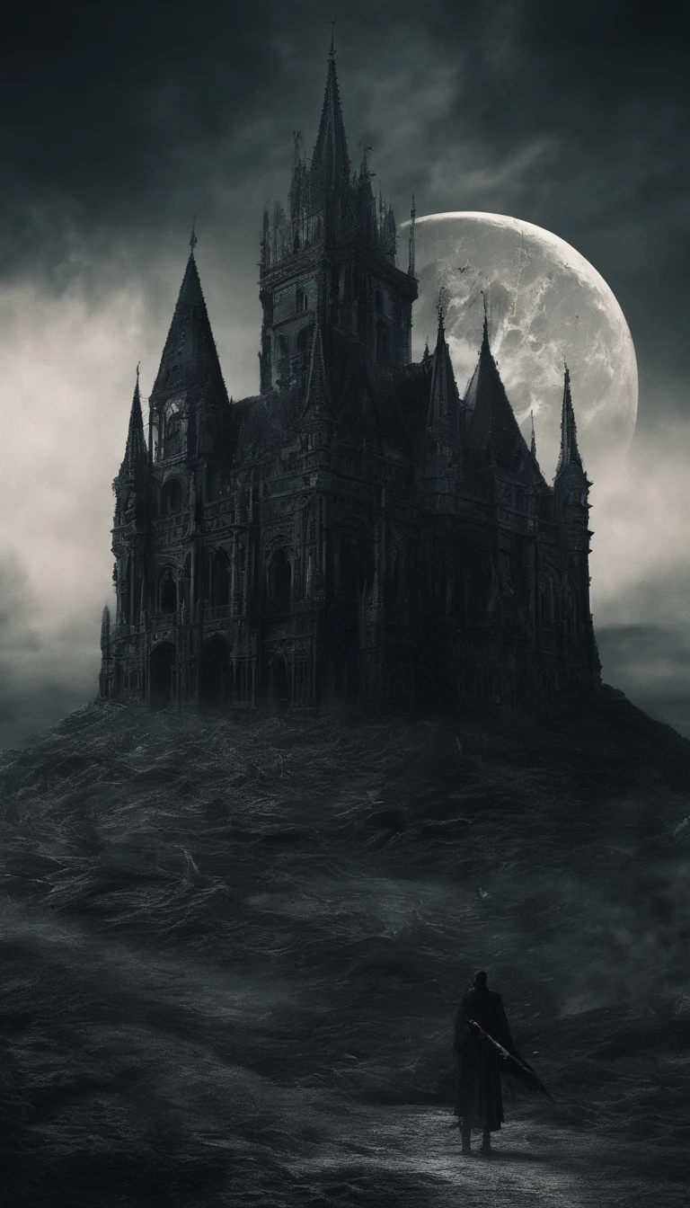 Strange beasts in a fantasy world,Blood,Covered with thick spikes,Moon Night,中景 the scene is,Full body like, highly detailed surreal vfx,oc rendered,Shot with 70 mm - AR 16:9 --q 2 --s 1000
