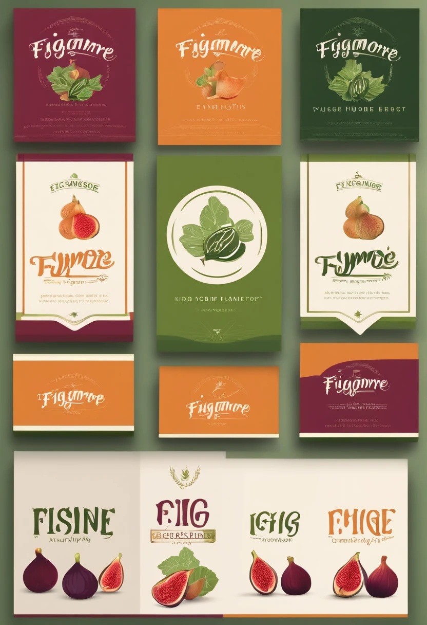 Create a simple yet captivating logo for FIGSNMORE, a food brand. The logo should feature a fresh and vibrant fig fruit. Emphasize the freshness and simplicity. Use warm and inviting colors. The logo will be used primarily on digital platforms and packaging