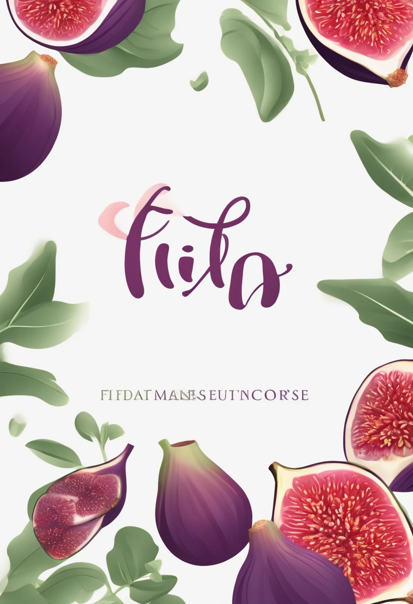 Craft an eye-catching logo for FIGSNMORE, a food brand known for its fig-based offerings. Incorporate a minimalistic yet enticing representation of a fig. Use light, pastel colors to evoke a sense of freshness and healthiness. The logo will primarily be used on website banners and promotional materials.