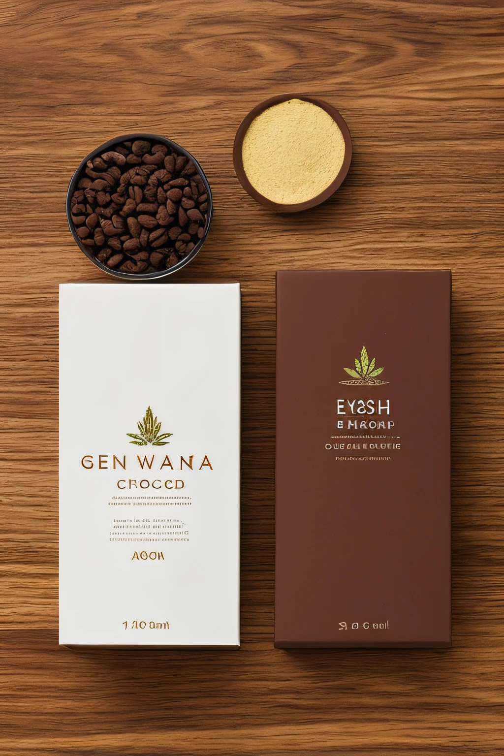 Design Prompt for Generative AI:

Objective:
Create a luxurious and enticing packaging design for GEISHA CBD Infused Milk Chocolate.

Design Inspiration:
- Reference Image: [Insert URL: https://i.imgur.com/VGNntxp.jpeg]
- The design should embody a delicate and refined aesthetic, akin to the GEISHA brand identity.
- Draw inspiration from the warm, earthy tones, creamy texture, and premium quality showcased in the reference image.

Design Elements:
1. Color Scheme:
   - Primary Colors: Warm and earthy tones reminiscent of creamy milk chocolate.
   - Accent Colors: Subtle gold or black to emphasize text and logos elegantly.

2. Imagery:
   - Feature luscious milk chocolate imagery, infused with premium CBD.
   - Consider adding visual elements like cacao beans or delicate hemp leaves to convey a gourmet and luxurious feel.
   - The imagery should be enticing and reflective of the product’s premium quality, similar to the inspiration image.

3. Typography:
   - Use elegant and legible typography that introduces the product and celebrates its premium quality and uniqueness.
   - Incorporate playful variations in text styles and orientations to add visual intrigue, akin to the typography in the reference image.

4. Layout:
   - The layout should be clean and balanced, with the chocolate imagery as the focal point.
   - Integrate text and brand elements seamlessly to create a cohesive and polished look.

5. Brand Elements:
   - Incorporate the GEISHA logo prominently.
   - Ensure the design aligns with the GEISHA brand’s delicate and refined aesthetic.

Creative Freedom:
- While the reference image provides foundational inspiration, feel free to bring in your creative interpretations and ideas to enhance the design’s luxury and appeal.

Final Note:
- The design should not only be visually captivating but also communicate the calming and premium nature of the CBD Infused Milk Chocolate product.

Please generate initial design concepts based on the above prompt, and we look