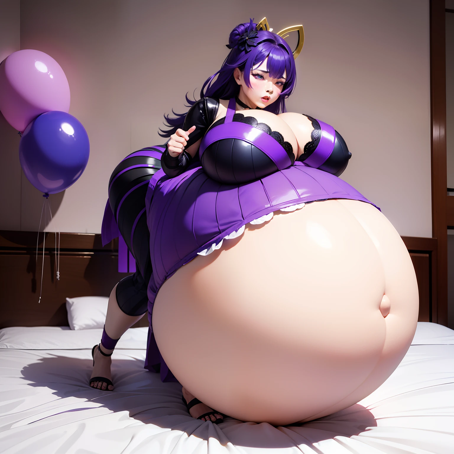 Raiden_Shogun from Genshin impact,Big Baby Bump pregnant,Big boobs, nipple, cum, Big Balloons,Big pregnant Belly, Big Pregnant girl, Largest Belly of Pregnant, Huge Pregnancy, background hotel room,Huge 9 months Pregnancy Belly,huge belly expansion, huge belly girl, purple eyes, purple hair