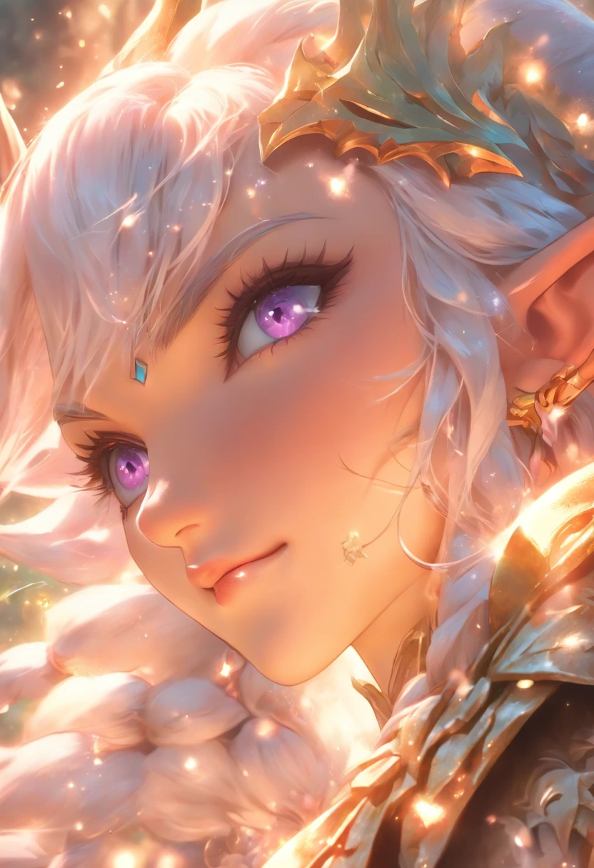 The most beautiful and sexy elf warrior princess, white hair, purple eyes, wearing incredibly detailed battle armor, tons of tattoos and piercings, in the most beautiful enchanted kingdom, flower pedals and butterflies blowing in the wind, highly detailed background, perfect masterpiece, high quality, high resolution