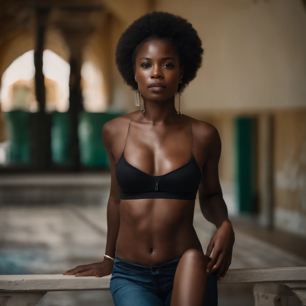 Beautiful young woman from angola with large boobs