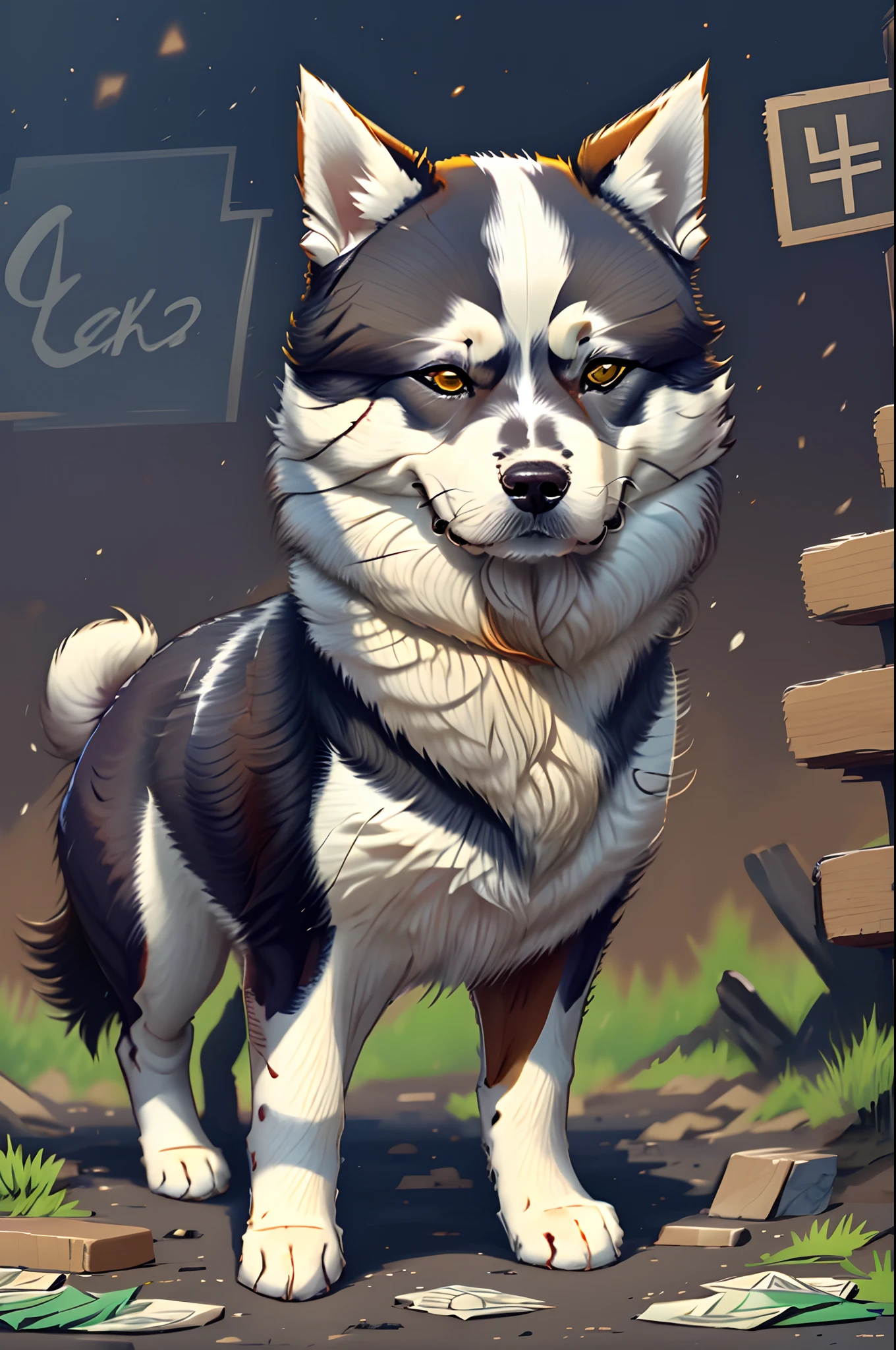 An Akita next to the word “$AKITA”