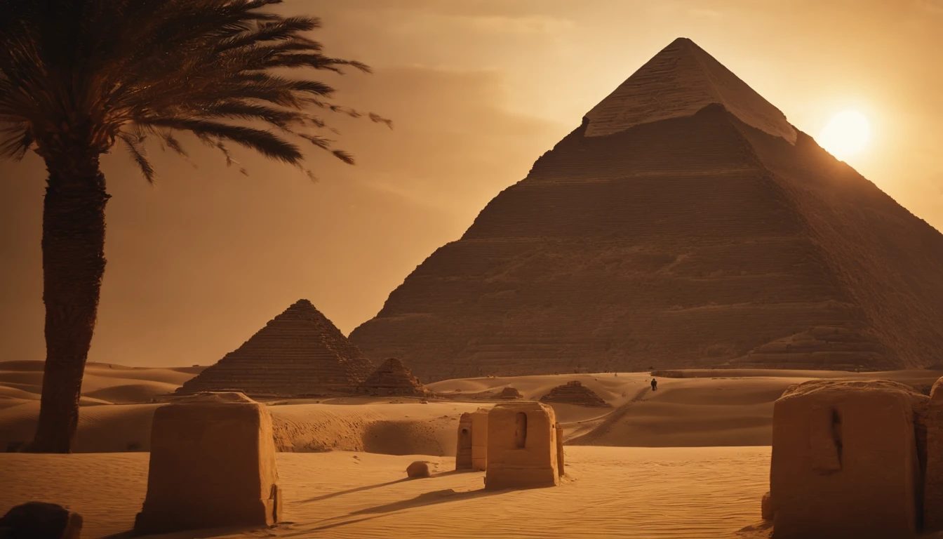 A journey through time to ancient Egypt:
Imagine a time-travel journey to ancient Egypt with pyramids, the Nile, and ancient gods. 4k wallpaper