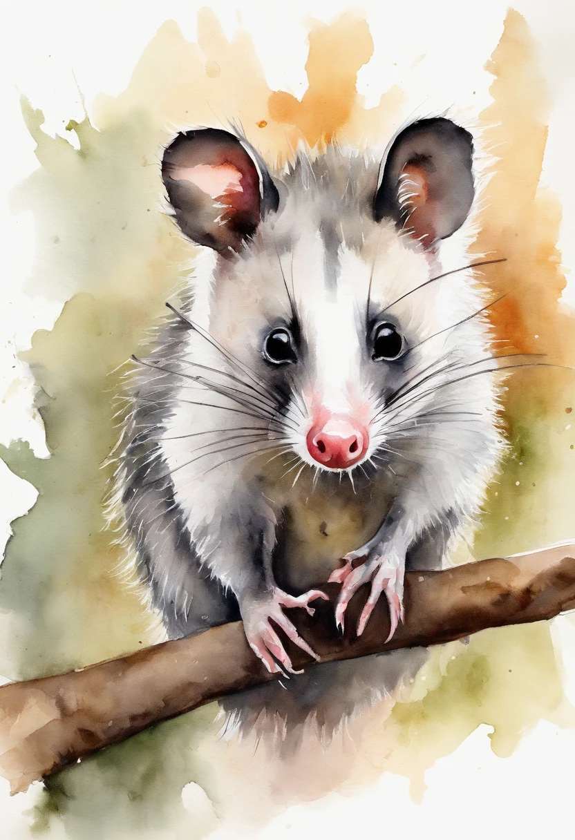 Australian opossum,Cute possum,Long tail,Gouache art,ink wash style,full bodyesbian,(((white backgrounid))),Plain white background,Just a possum,
Greg Rutkoski,aquarelle,Complicated details,The is very detailed,white backgrounid