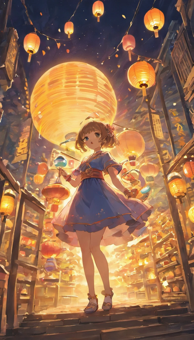 Mid-Autumn Festival、full moon、themoon、Star of the Sun、Mooncake stalls、Concert、band、fire works、tradit、celebrating、enviroment、The villagers、Plaza、Bamboo lanterns、the night、celebrating、Artistically、device、decor、castoff、save、resource，high definition resolution