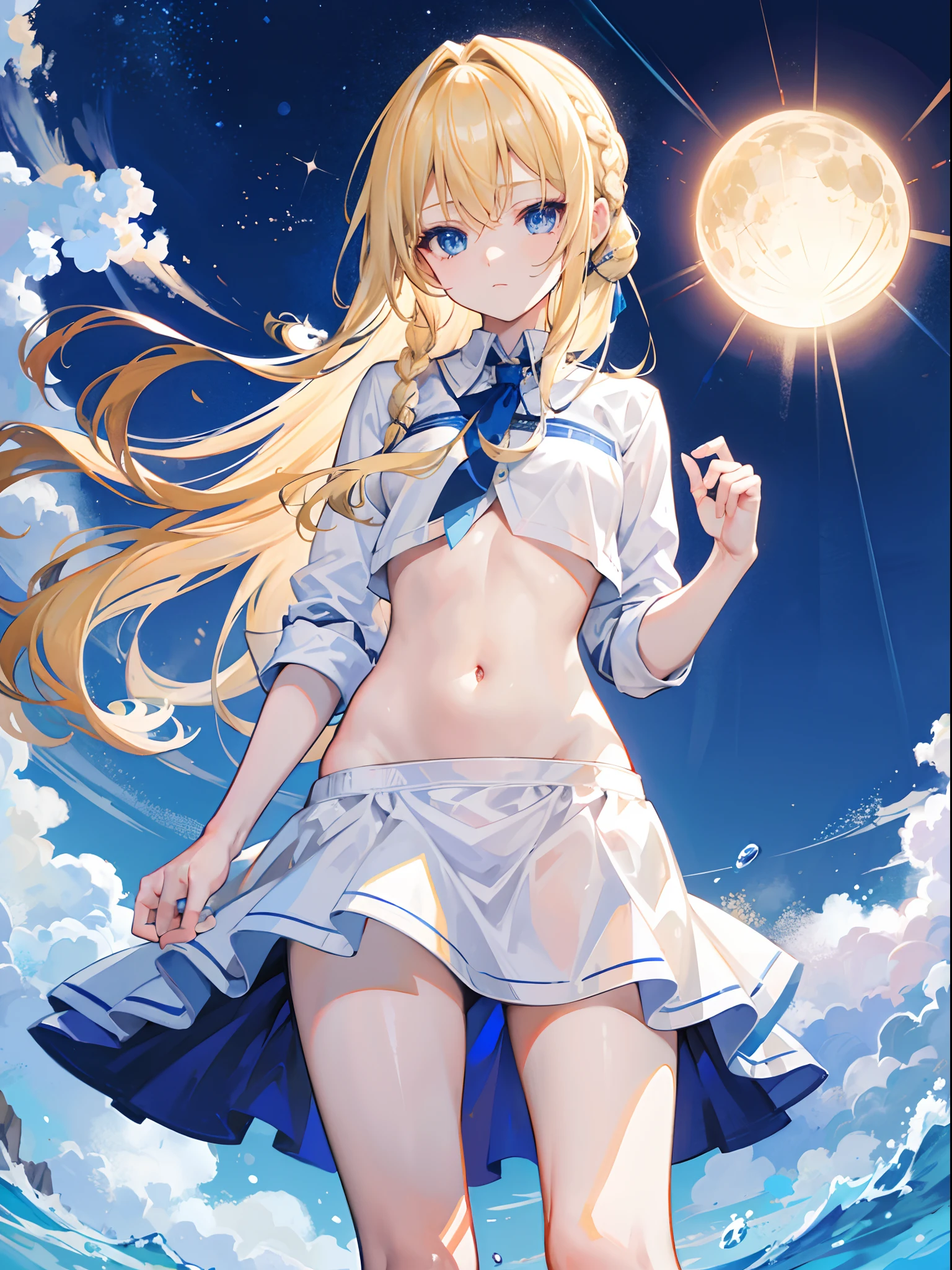 Beautiful long blonde hair, Blue Highlights, Bright blue eyes ,Show your hands....,18 year old girl,.,Left Braid,Taking off my shirt.
