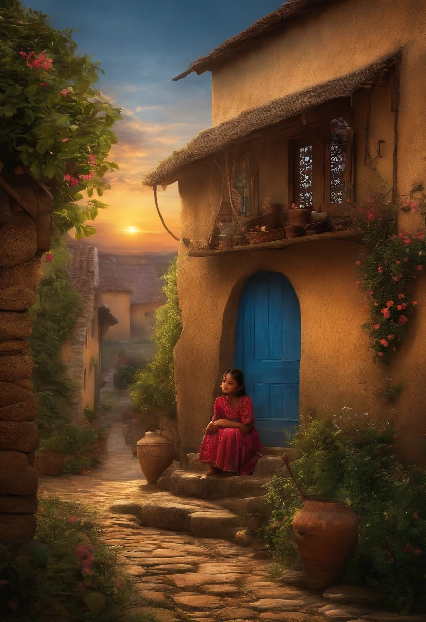 There was a small village in a forgotten corner of the world where a girl named Maria lived. Maria was a poor girl, but her heart was rich in kindness and imagination. She lived in a modest house with her mother, who worked tirelessly as a seamstress to support the family.