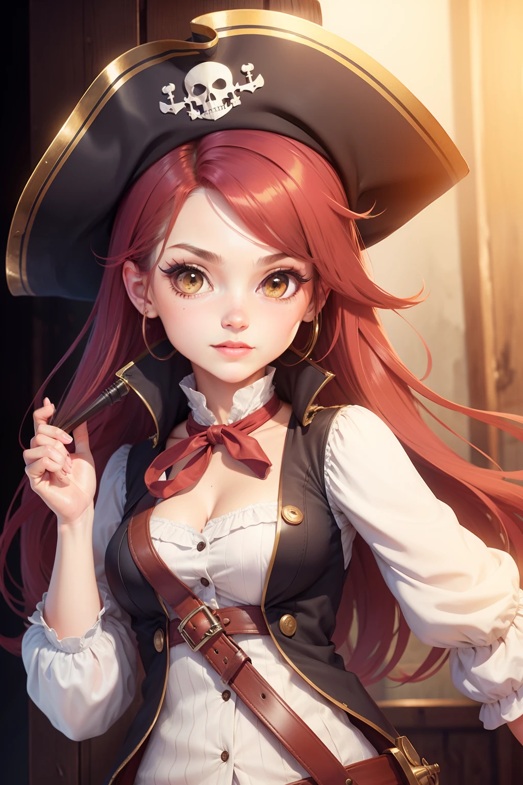 Cute female pirate from the 1800s