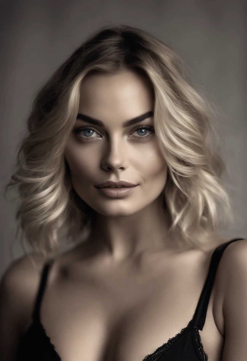 woman with matching tank top and panties, fille sexy aux yeux bleus, Portrait de Corinna Kopf, portrait Margot Robbie, cheveux blonds et grands yeux, selfie of a young woman, maquillage naturel, Look directly into the camera, Visage avec Artgram, dezentes Maquillage, Superbe photo du corps entier, dans la chambre, gros seins, Blonde, Latin