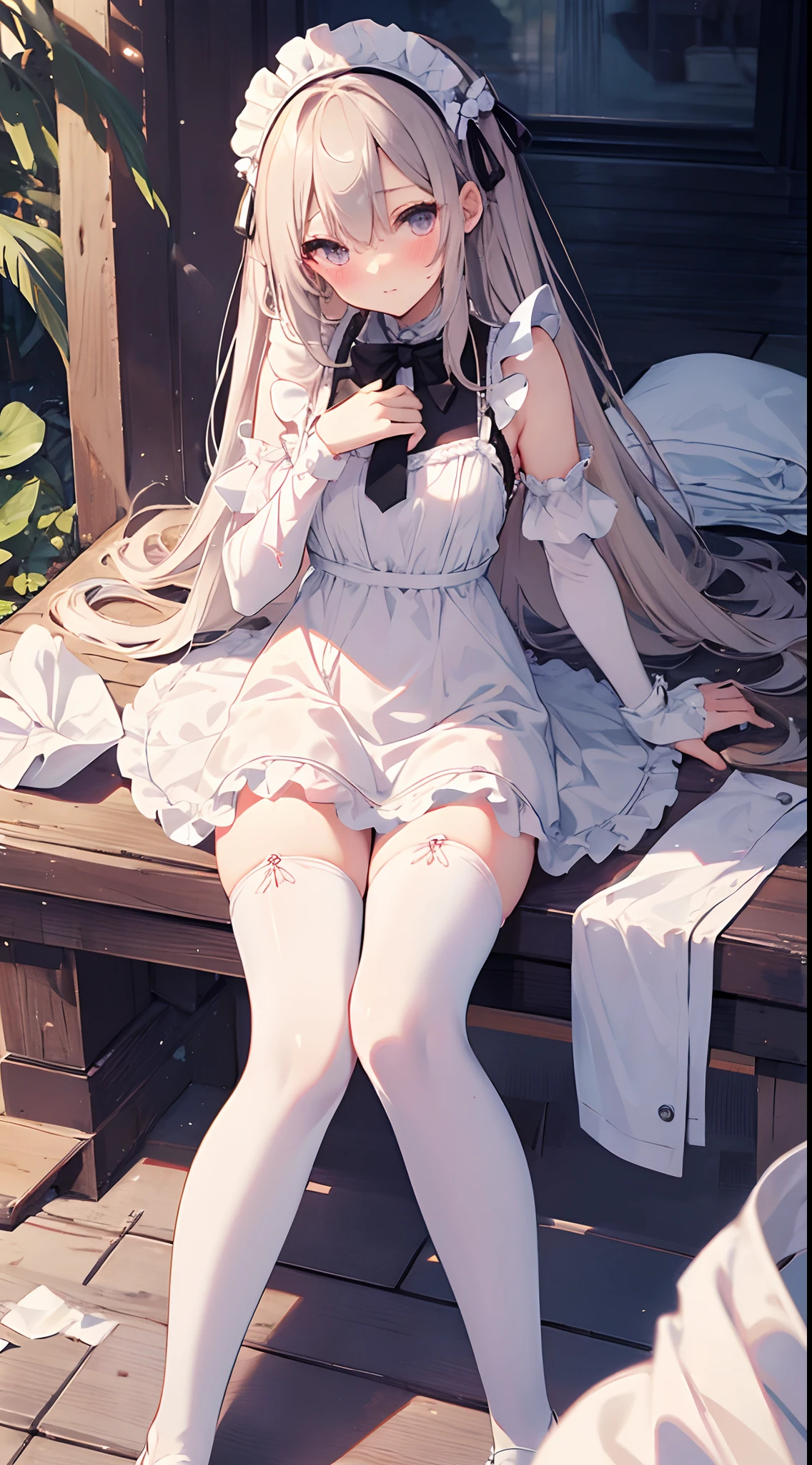 A blonde girl lying on the floor,Sticking out his tongue,There is also milk at the corner of the mouth,Some shyness,A lot of milk flowed from the cup in my hand on the floor