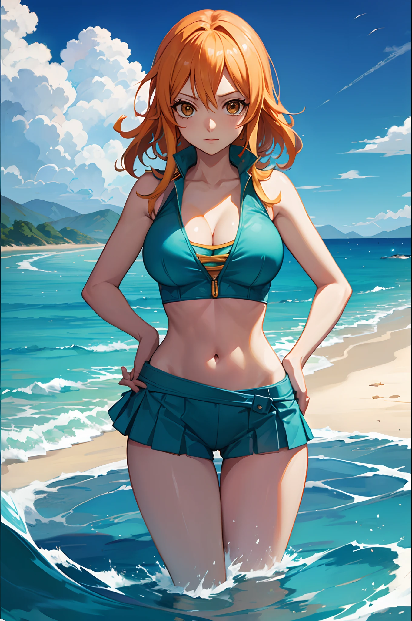 nami from one piece in lingerir
