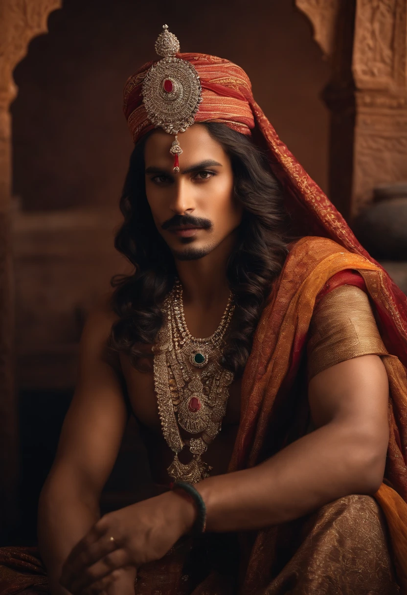 A dark-skinned VIELLARD with long black Indian hair resembling a gambling addict