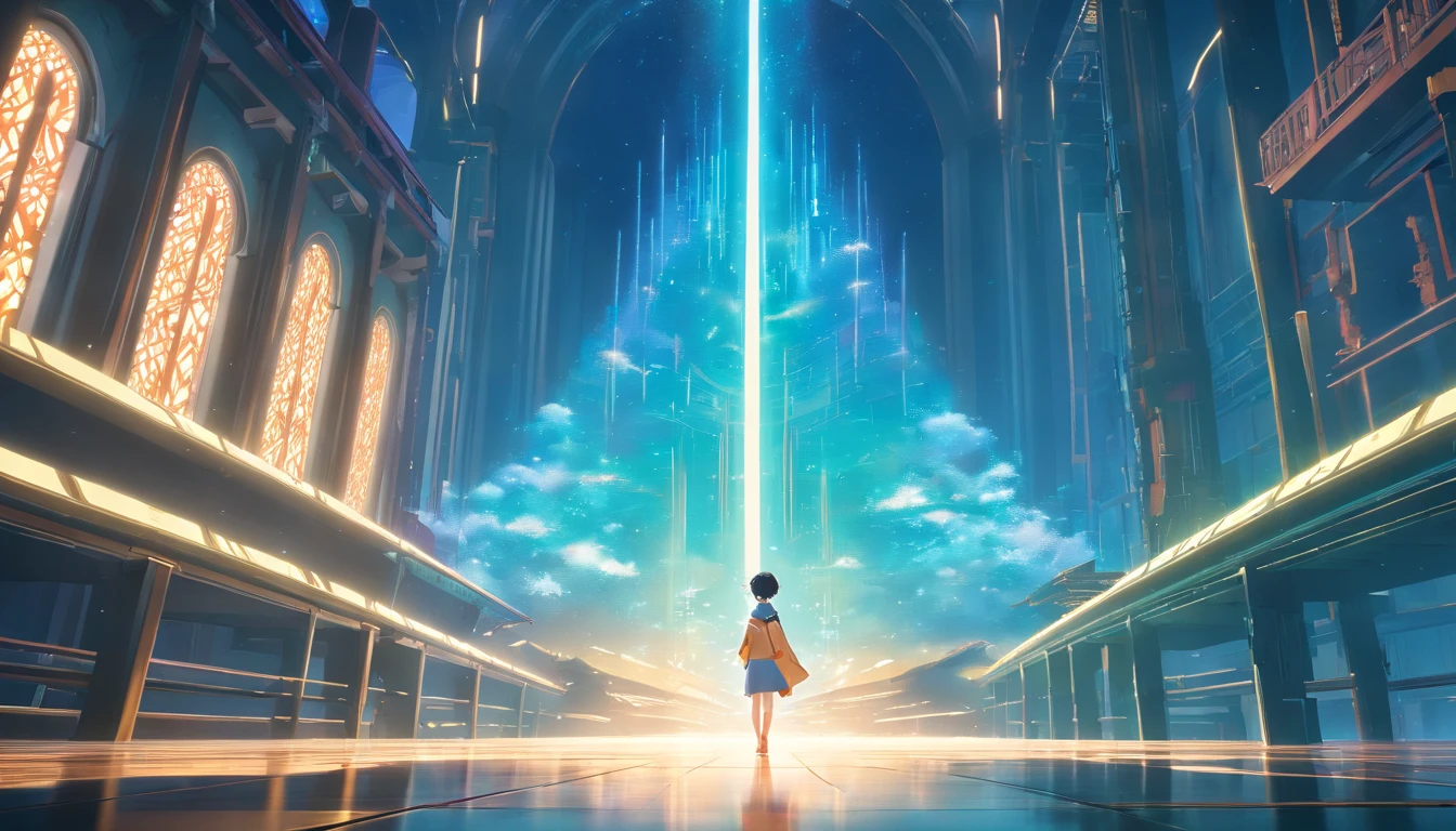 Hay un templo, Disparo de efectos visuales, Impresionantes efectos visuales, sci-fi cinematic movie still, 8 k movie still, dramatic sci-fi movie still, From a Movie 2023 Sci Fi 8K, vfx action shot, Film frame of a cool temple, Estilo Fantasy 8 K Octano Render, Science fiction film
