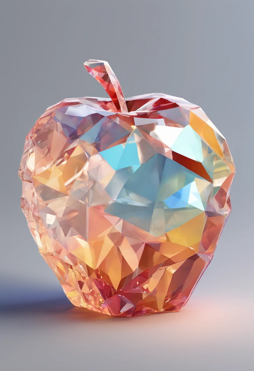 Apple swarovski figurine with ice swirling inside
