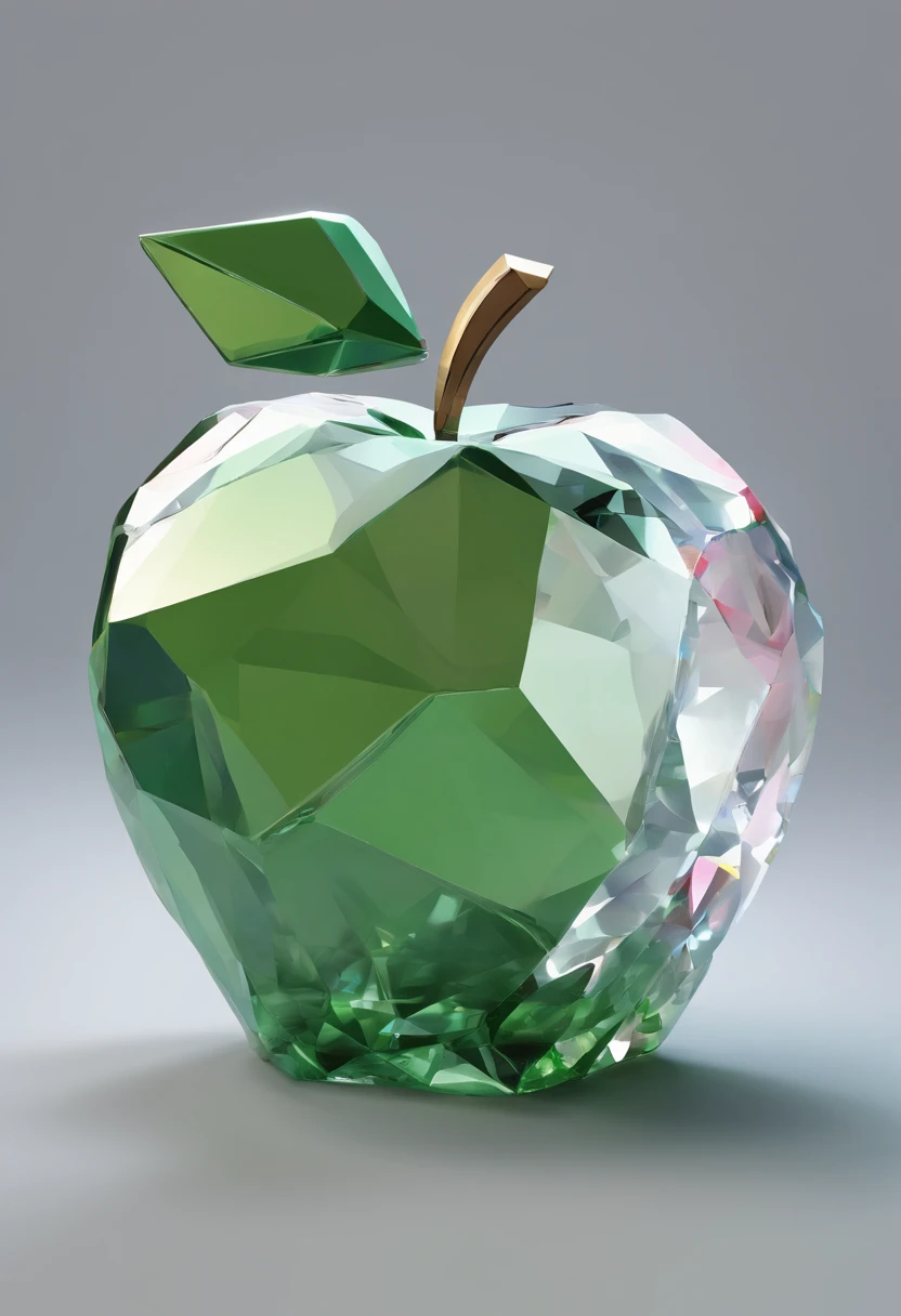 Apple swarovski figurine with ice swirling inside