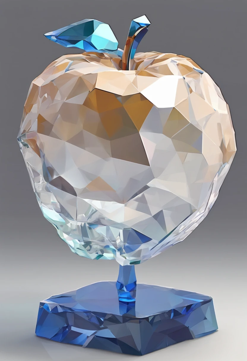 Apple swarovski figurine with ice swirling inside