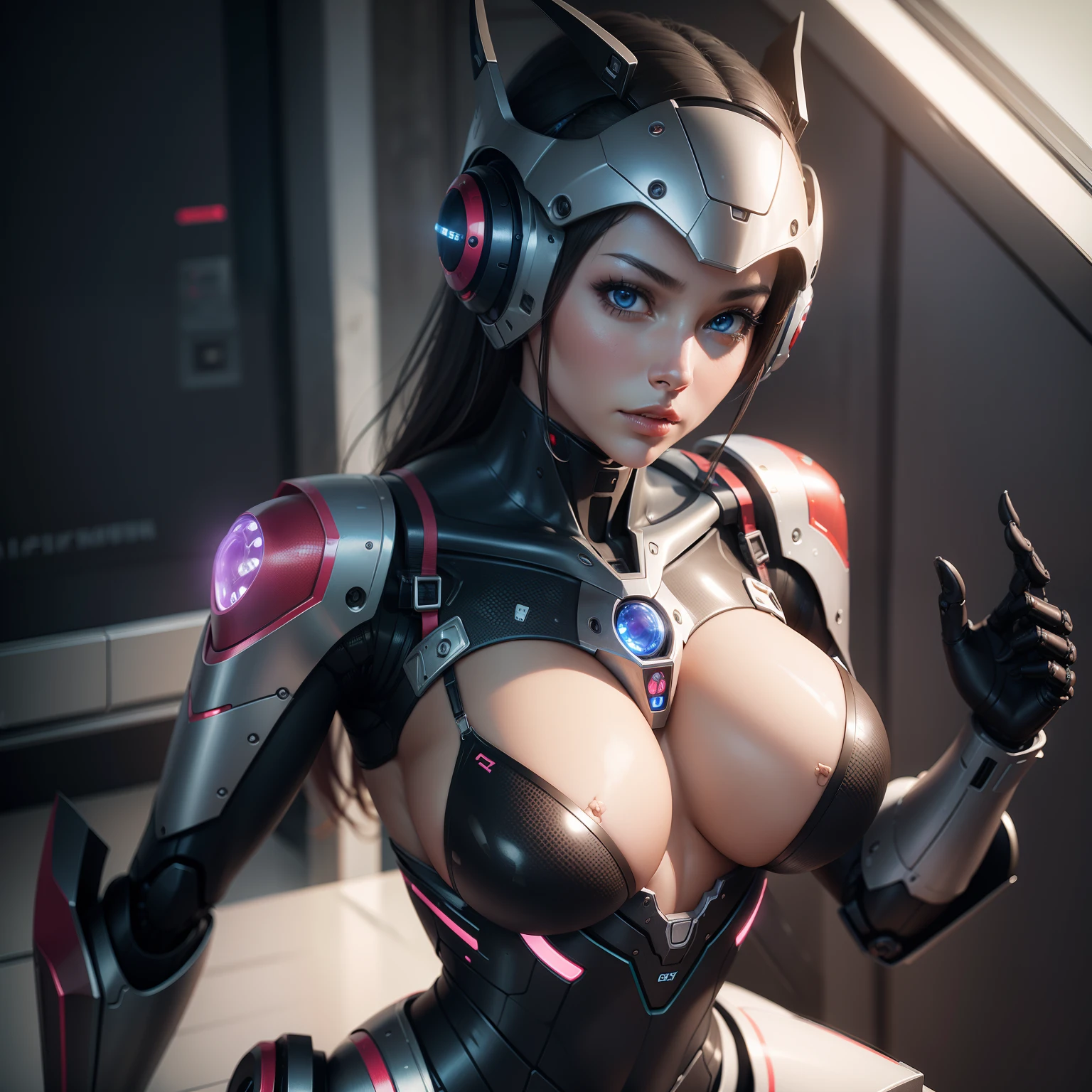 sexy robot, complex, detaled, realistic