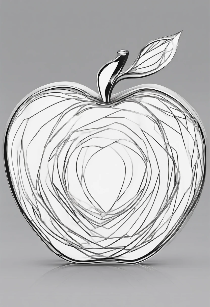 Apple swarovski figurine with ice swirling inside