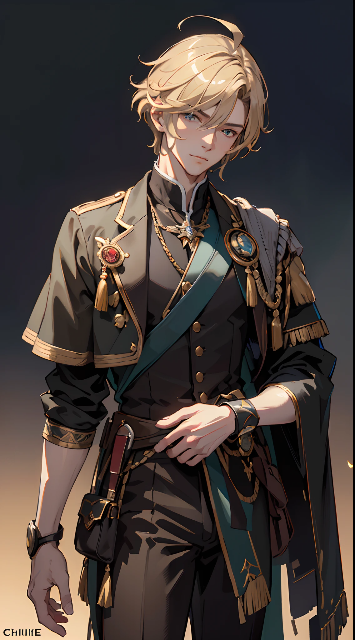 4K, high resolution, Best quality, Masterpiece, perfect colors, perfectly shaded, Perfect lighting, posted on e621, (by Chunie), anthro, ((Portrait)), （（Handsome man））, perfect male figure, short detailed hair，Detailed face, Perfect face, (The stands up), Detailed background, ((Bonifasko lighting)), (Detailed eyes), perfect pupils